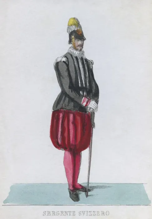 Framed Print : Swiss Guard Sergeant Framed Print : Swiss Guard Sergeant