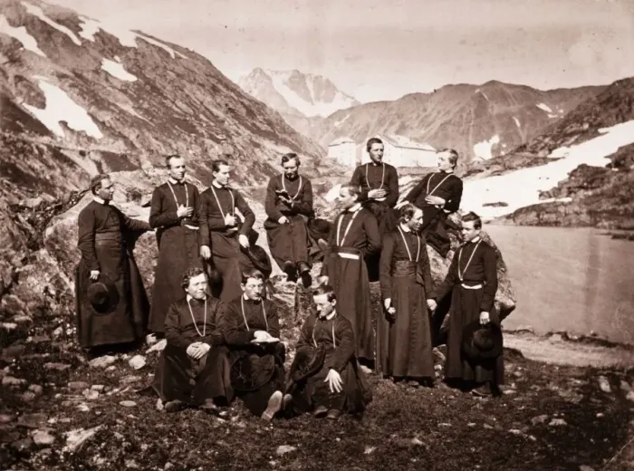 Framed Print : Swiss Monks Framed Print : Swiss Monks