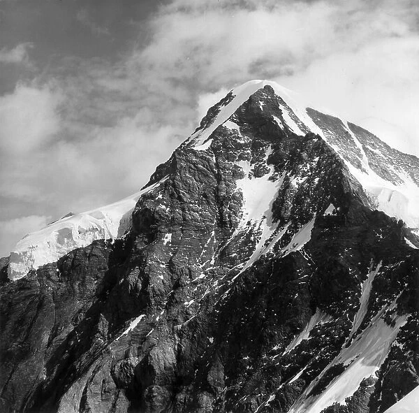 Monch. September 1962: The Swiss mountain Monch as viewed from the Jungfraujoch