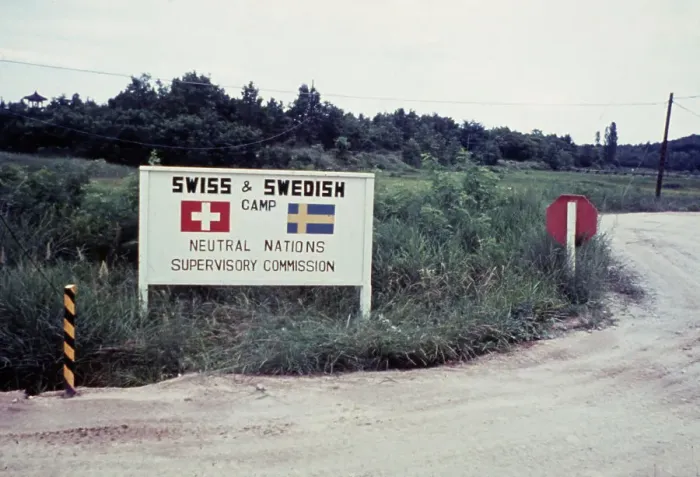 Framed Print : Swiss And Swedish NNSC Camp Framed Print : Swiss And Swedish NNSC Camp