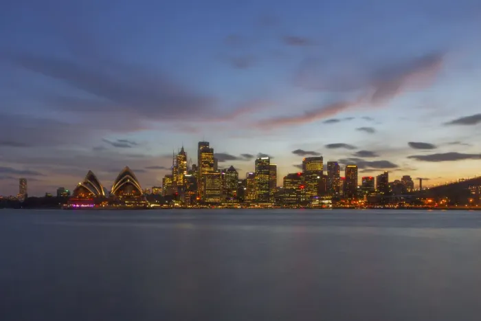Framed Print : Sydney City at twilight time, Australia Framed Print : Sydney City at twilight time, Australia
