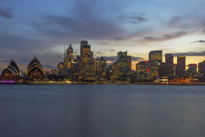 Framed Print : Sydney City at twilight time, Australia Framed Print : Sydney City at twilight time, Australia