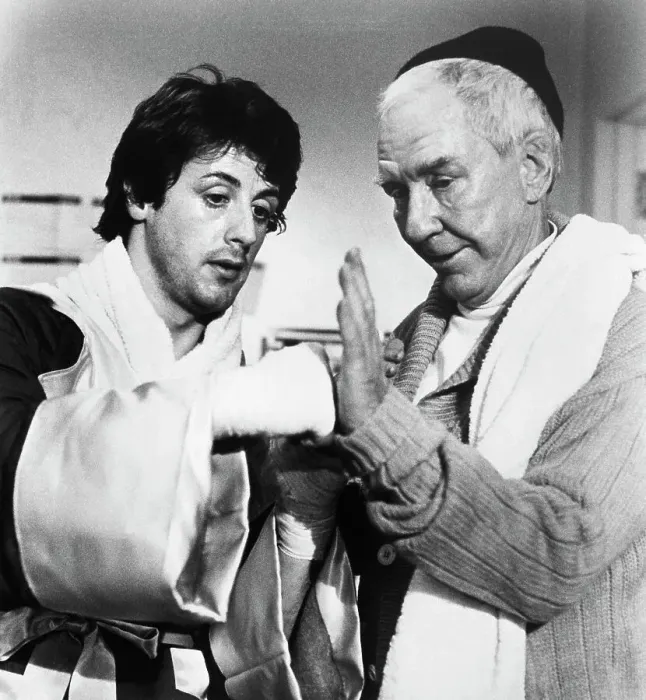 Framed Print : Sylvester Stallone and Burgess Meredith in Rocky Framed Print : Sylvester Stallone and Burgess Meredith in Rocky