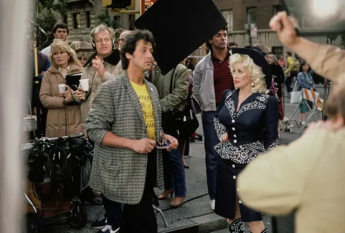 Framed Print : Sylvester Stallone And Dolly Parton Filming Rhinestone Framed Print : Sylvester Stallone And Dolly Parton Filming Rhinestone