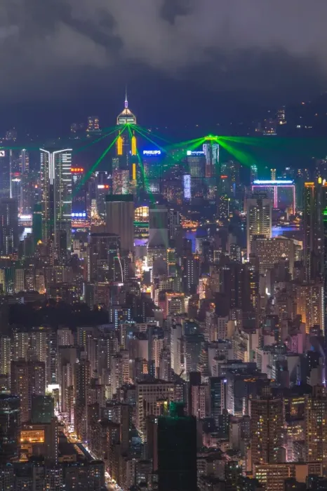 Framed Print : Symphony of Light in Hong Kong from Kowloon side Framed Print : Symphony of Light in Hong Kong from Kowloon side