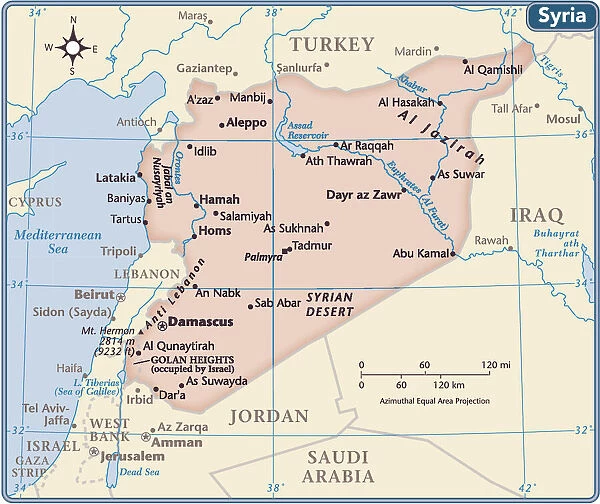 Syria country map
