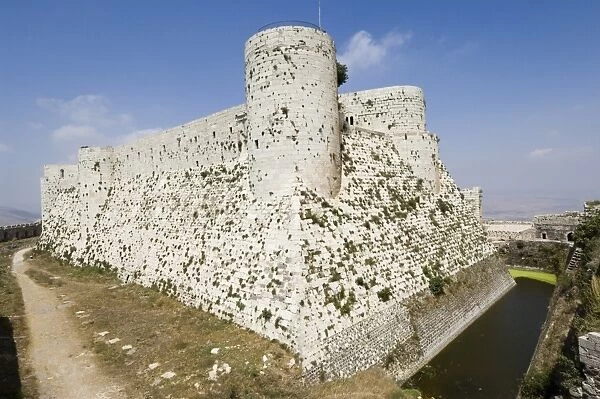 Syria, Crac des Chevaliers with moat