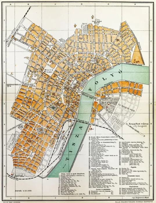 Framed Print : Szeged map Framed Print : Szeged map