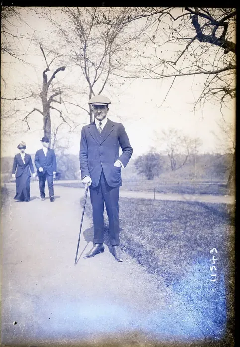 Framed Print : T. Algara Standing with Cane Framed Print : T. Algara Standing with Cane