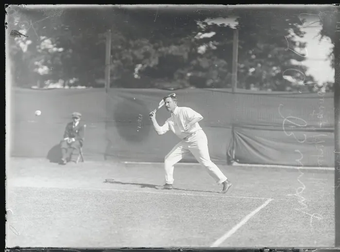 Framed Print : T. C. Bundy in Tennis Play Position Framed Print : T. C. Bundy in Tennis Play Position