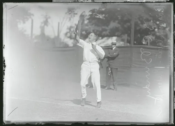 Framed Print : T. C. Bundy with Tennis Racket Framed Print : T. C. Bundy with Tennis Racket