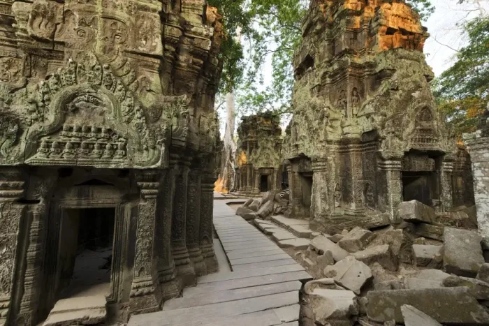 Framed Print : Ta Prohm jungle temple, Siem Reap, Cambodia