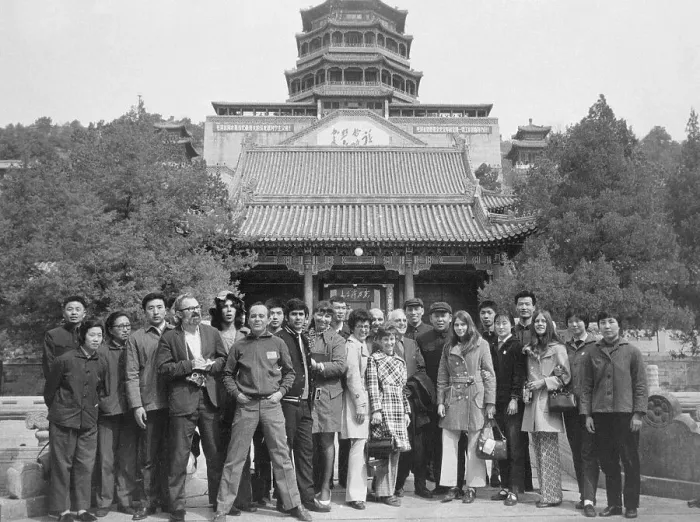 Framed Print : US Table Tennis Team at Summer Palace Framed Print : US Table Tennis Team at Summer Palace