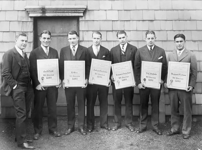 Framed Print : Tad Jones, Carl H. Diehl, Ed Weir, Andrew Oberlander, Ben Osterbaan, H.C. Sturhahm, and Benjamin Friedman Posing Framed Print : Tad Jones, Carl H. Diehl, Ed Weir, Andrew Oberlander, Ben Osterbaan, H.C. Sturhahm, and Benjamin Friedman Posing