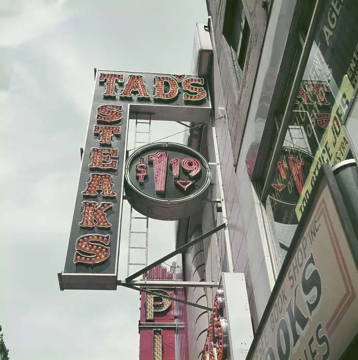 Framed Print : Tad's Steaks