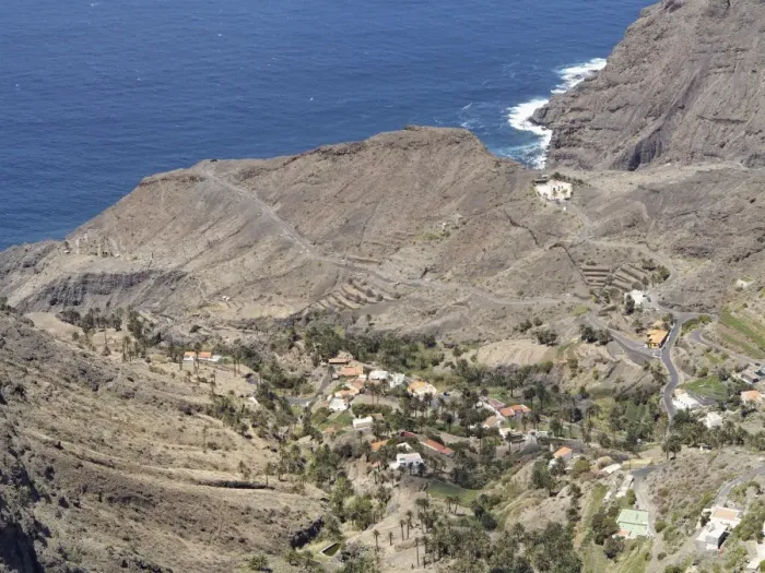 Framed Print : Taguluche, view from the Mirador Ermita del Santo in Arure, Valle Gran Rey, La Gomera, Canary Islands, Spain, Europe Framed Print : Taguluche, view from the Mirador Ermita del Santo in Arure, Valle Gran Rey, La Gomera, Canary Islands, Spain, Europe