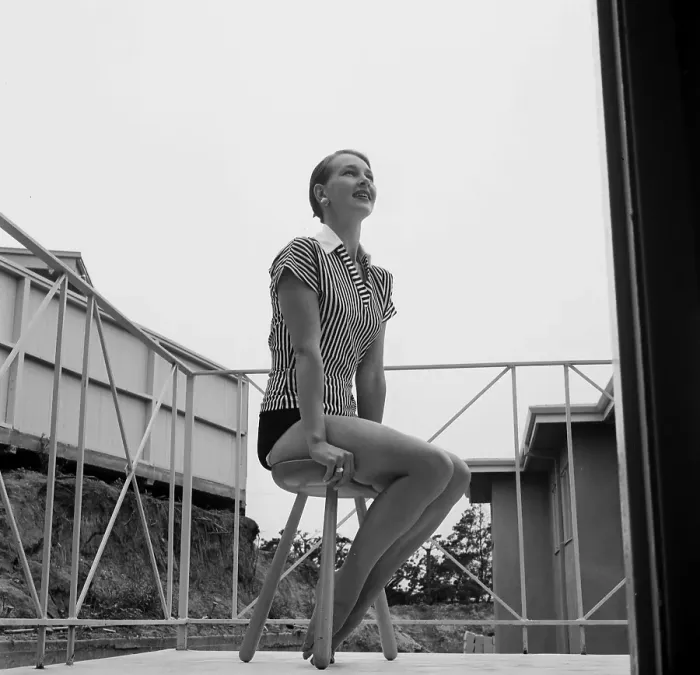 Framed Print : Taina Elg. LOS ANGELES - MAY 26, 1956: Actress Dancer Taina Elg poses at Framed Print : Taina Elg. LOS ANGELES - MAY 26, 1956: Actress Dancer Taina Elg poses at