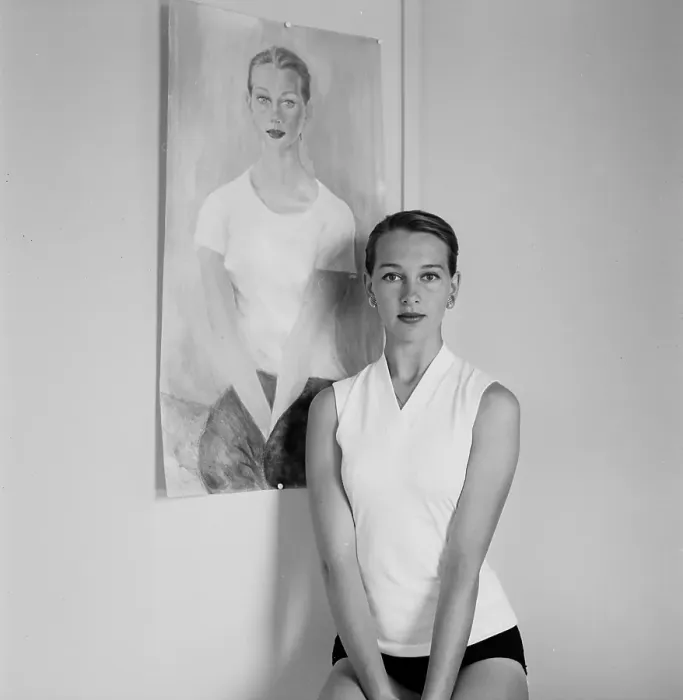 Framed Print : Taina Elg. LOS ANGELES - MAY 26, 1956: Actress Dancer Taina Elg poses at Framed Print : Taina Elg. LOS ANGELES - MAY 26, 1956: Actress Dancer Taina Elg poses at