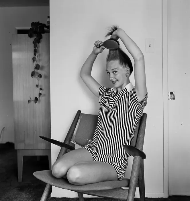 Framed Print : Taina Elg. LOS ANGELES - MAY 26, 1956: Actress Dancer Taina Elg poses at Framed Print : Taina Elg. LOS ANGELES - MAY 26, 1956: Actress Dancer Taina Elg poses at