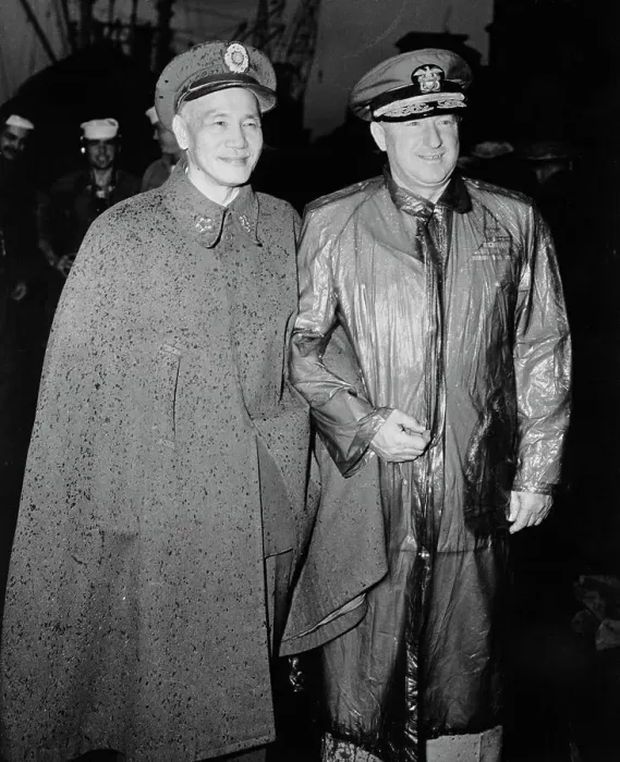 Framed Print : Taiwanese Leader Chiang Kai-shek with US Navy Vice Admiral Pride Framed Print : Taiwanese Leader Chiang Kai-shek with US Navy Vice Admiral Pride