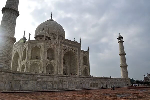 Taj Mahal. A white marble mausoleum located in Agra, Uttar Pradesh, India