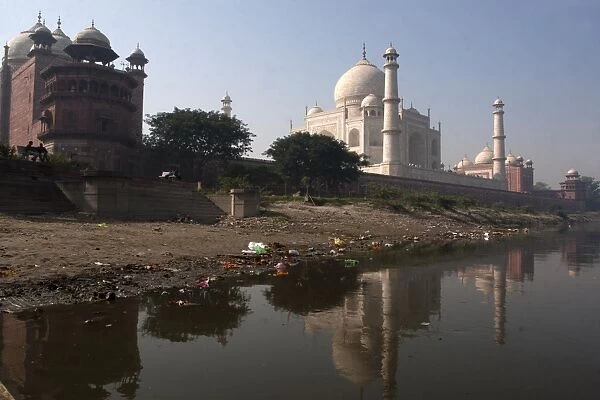 Taj Mahal, at the bank of Yamuna River