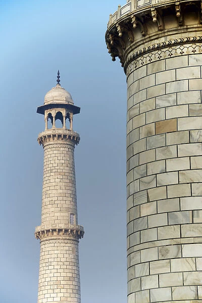 One Taj Mahal minaret beside another