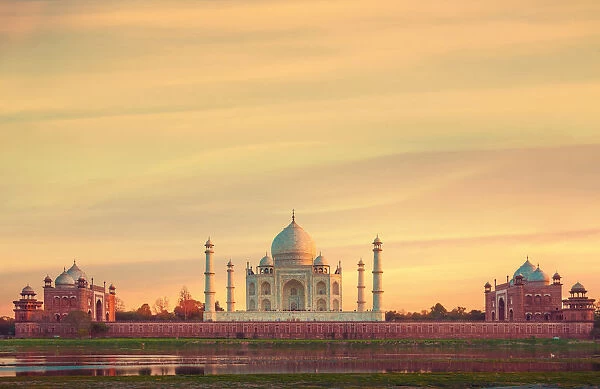 Taj Mahal at sunset