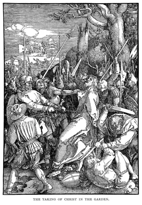 Framed Print : The Taking of Christ in the Garden by Albrecht Durer