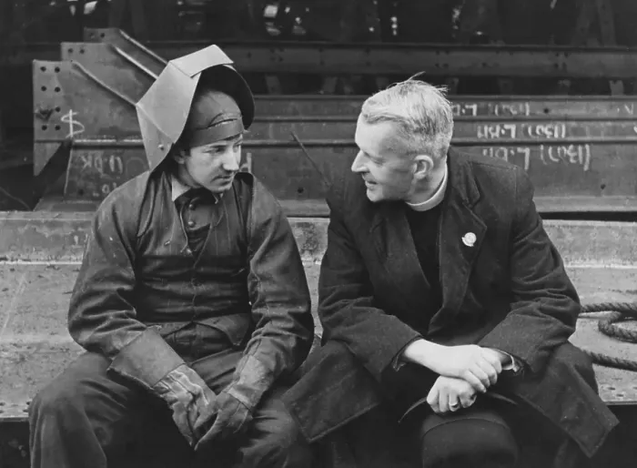 Framed Print : Talking To A Welder Framed Print : Talking To A Welder