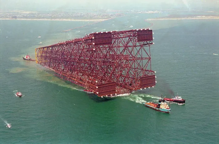 Framed Print : Tallest Oil Platform Being Towed Framed Print : Tallest Oil Platform Being Towed