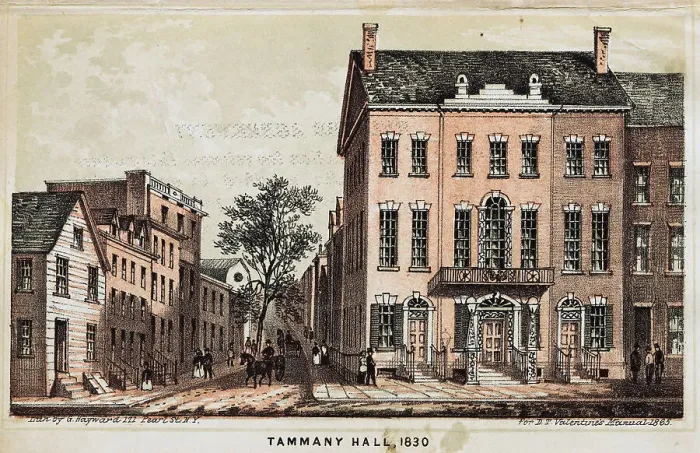 Framed Print : Tammany Hall, 1830 Color Lithograph by George Hayward Framed Print : Tammany Hall, 1830 Color Lithograph by George Hayward
