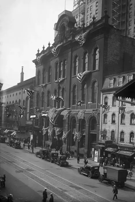 Framed Print : Tammany Hall Decorated for Democratic Convention Framed Print : Tammany Hall Decorated for Democratic Convention
