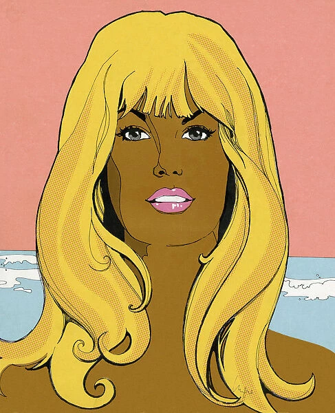 Tan Woman With Blonde Hair