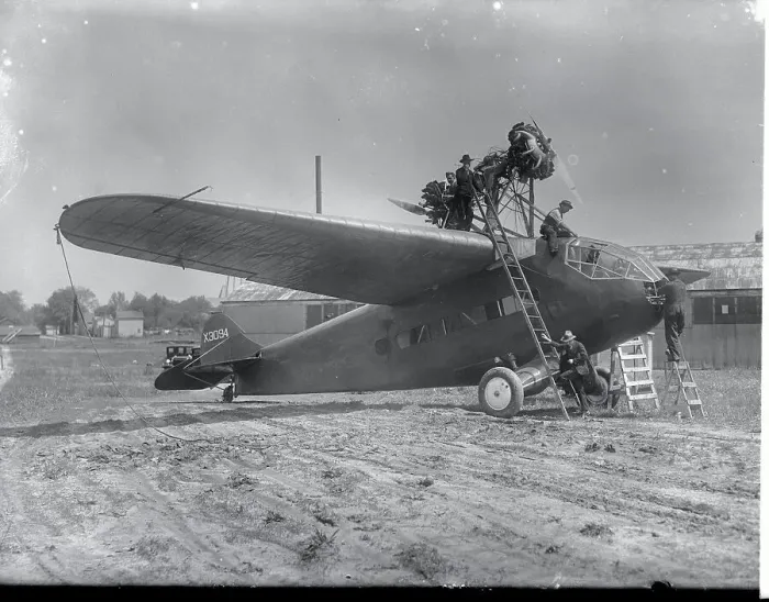 Framed Print : Tandem Motored Plane Framed Print : Tandem Motored Plane