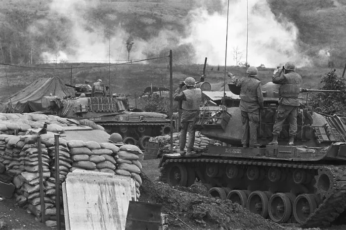 Framed Print : Tanks on Allied Territory in Khe Sanh Framed Print : Tanks on Allied Territory in Khe Sanh