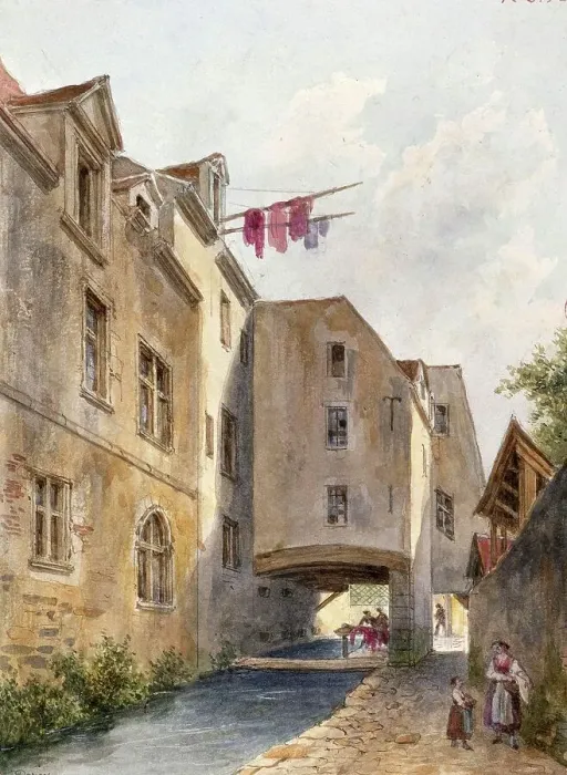 Framed Print : Tapestry dyeing factory on the banks of the river Bievre, today 13th arrondissement, 1860, Paris, France, Historic, digitally restored reproduction from a 19th century original Framed Print : Tapestry dyeing factory on the banks of the river Bievre, today 13th arrondissement, 1860, Paris, France, Historic, digitally restored reproduction from a 19th century original
