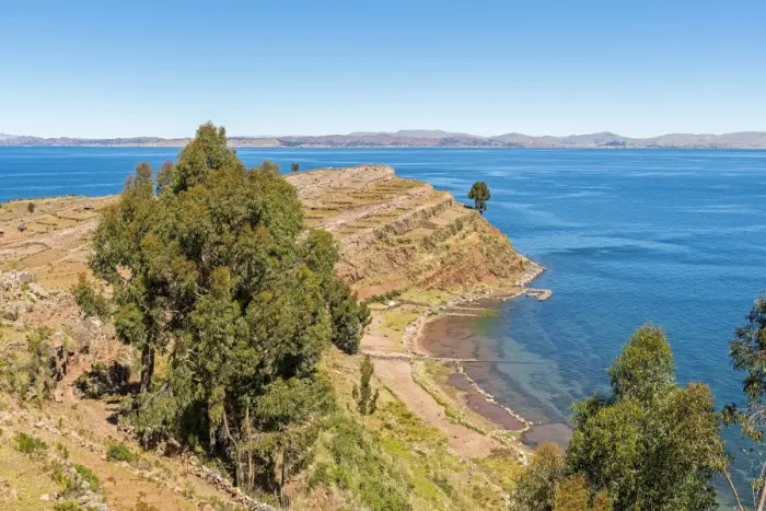 Framed Print : Taquile Island or Intika Island, Lake Titicaca, Peru Framed Print : Taquile Island or Intika Island, Lake Titicaca, Peru
