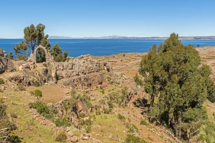 Framed Print : Taquile Island or Intika Island, Lake Titicaca, Peru Framed Print : Taquile Island or Intika Island, Lake Titicaca, Peru
