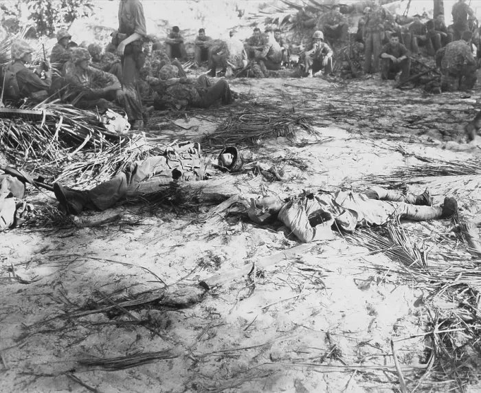 Framed Print : Tarawa Casualties Framed Print : Tarawa Casualties