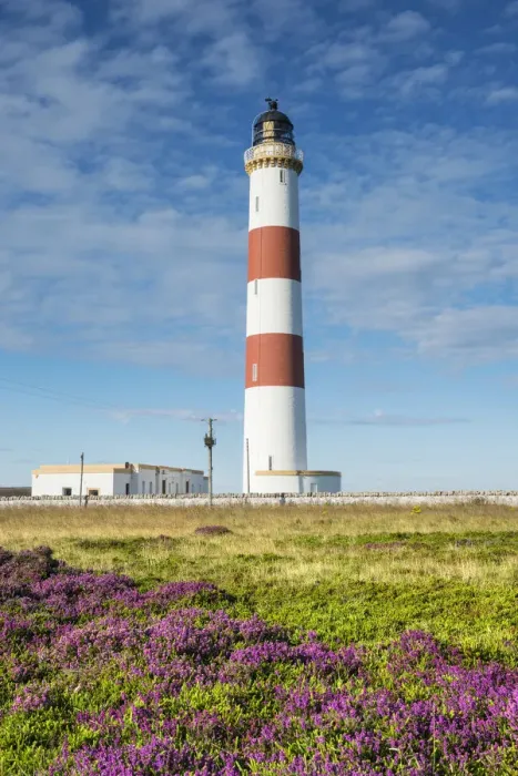 Framed Print : Tarbat Ness lighthouse on the Moray Firth, Scotland, United Kingdom, Europe