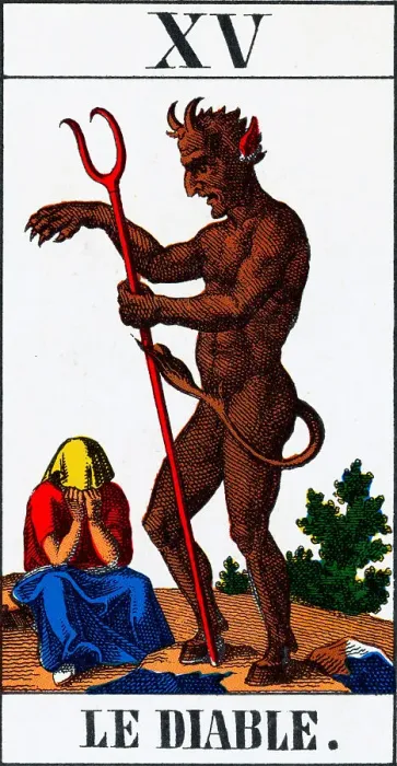 Framed Print : Tarot Card Depicting the Devil Framed Print : Tarot Card Depicting the Devil