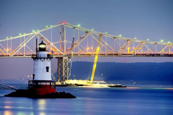 Framed Print : Tarrytown Light and Tappan Zee Bridge Framed Print : Tarrytown Light and Tappan Zee Bridge