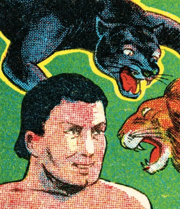Framed Print : Tarzan and animals