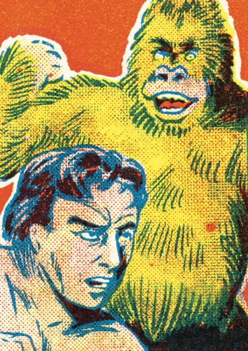 Framed Print : Tarzan and gorilla Framed Print : Tarzan and gorilla