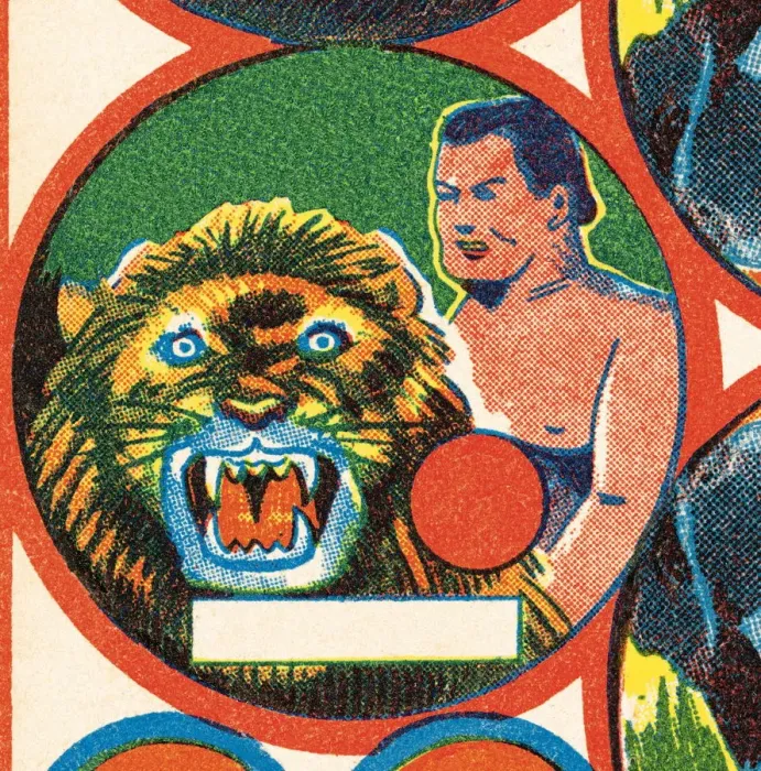 Framed Print : Tarzan and lion Framed Print : Tarzan and lion