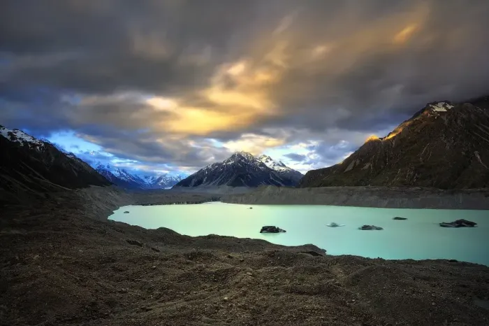 Framed Print : Tasman Glazier, Mt. Cook