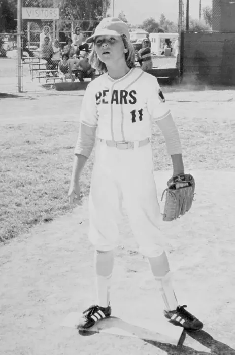 Framed Print : Tatum O'Neal Filming The Bad News Bears