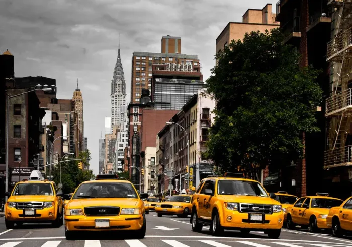 Framed Print : Taxis On Lex Framed Print : Taxis On Lex