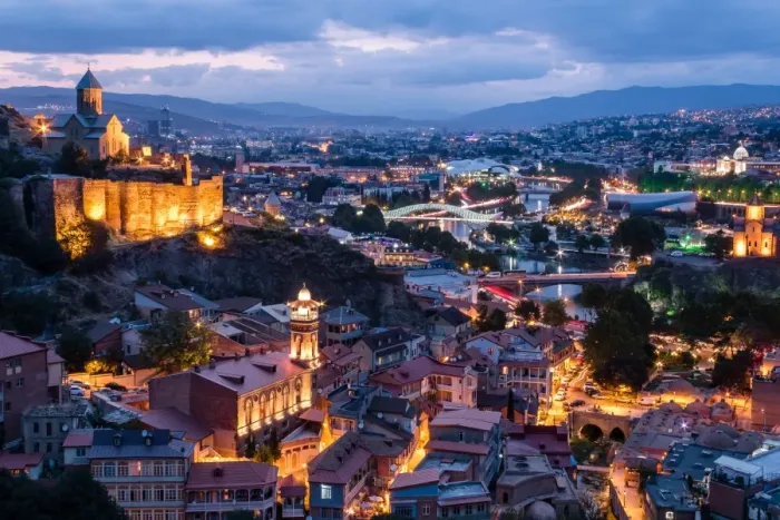 Framed Print : Tbilisi (Republic of Georgia) at dusk Framed Print : Tbilisi (Republic of Georgia) at dusk